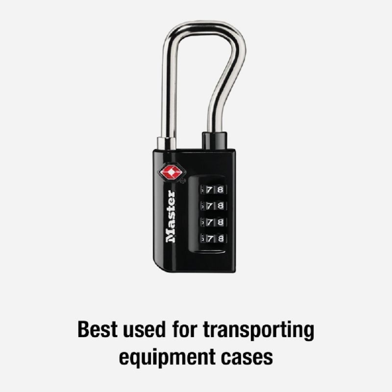 Master Lock Number Combination Luggage Lock With Extended Reach (TSA-Accepted) Black