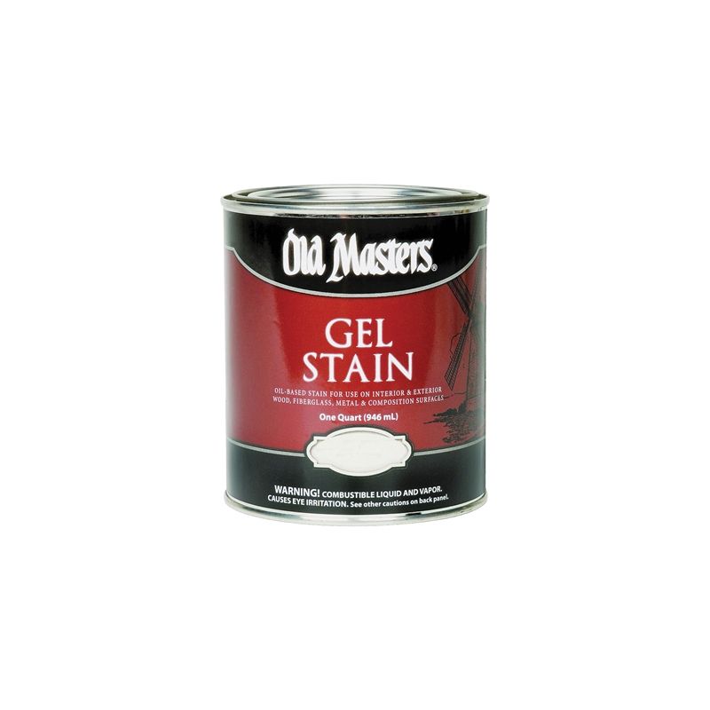 Old Masters 81404 Gel Stain, Spanish Oak, Liquid, 1 qt, Can Spanish Oak