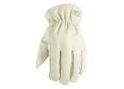 Wells Lamont 1171M Work Gloves, Men&#039;s, M, 8 to 8-1/2 in L, Keystone Thumb, Elastic Cuff, Cowhide Leather, White M, White