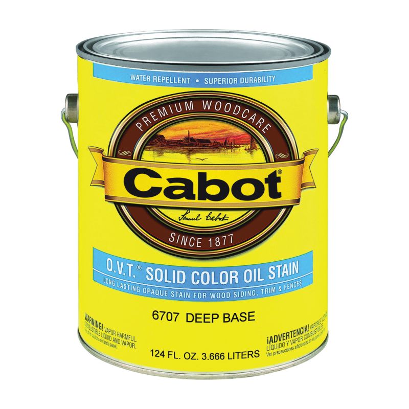 Cabot O.V.T. 07 Oil Stain, Flat, Deep Base, Liquid, 1 gal Deep Base