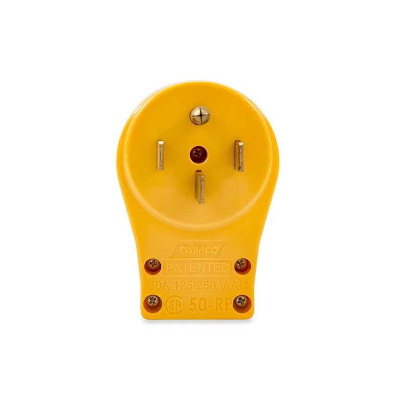 Camco USA 55255 Plug, 50 A, 125 to 250 V, Male, Yellow Jacket