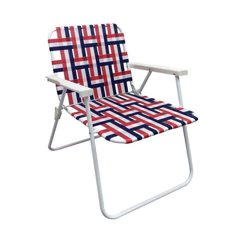Seasonal Trends AC4007-RED Folding Web Chair, 30.71 in W, 23.62 in D, 22.83 in H, 250 lbs Capacity, Steel Frame 250 Lbs