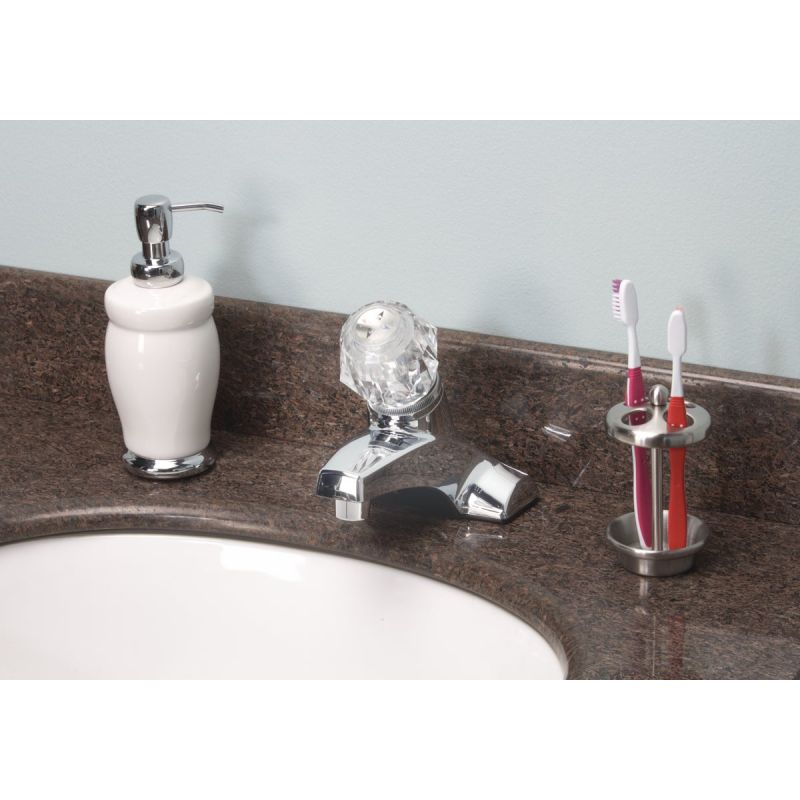 Home Impressions 1 Acrylic Handle 4 In. Centerset Nonmetallic Bathroom Faucet Traditional