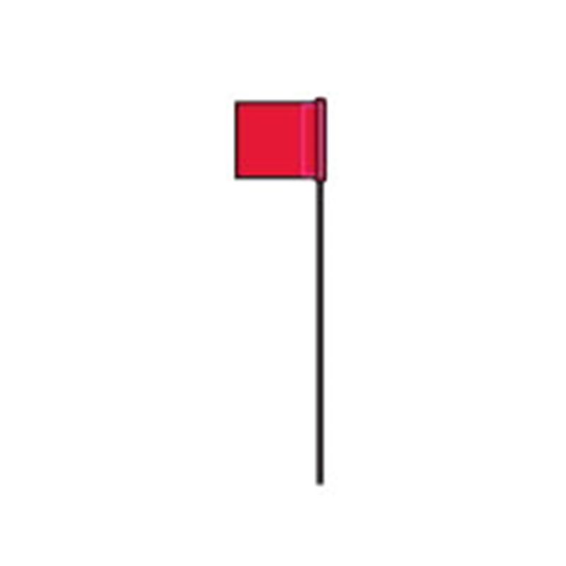 Hy-Ko SF-21/RD Safety/Boundary Stake Flag, 21 in L, 1-1/2 in W, Red, Vinyl Red (Pack of 25)