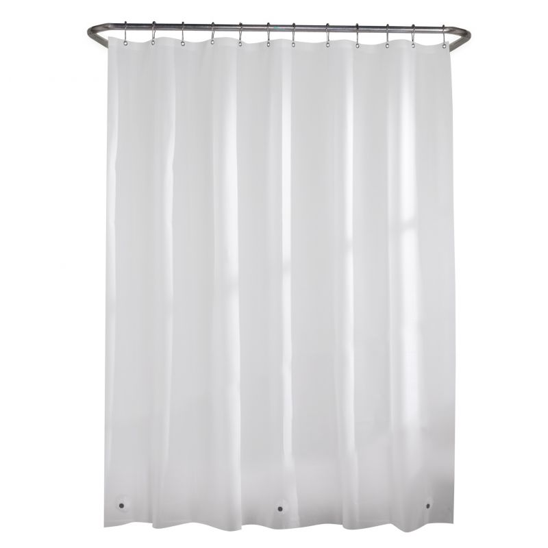 Zenna Home LPRMWWL Shower Curtain Liner, 72 in L, 70 in W, PEVA, White White