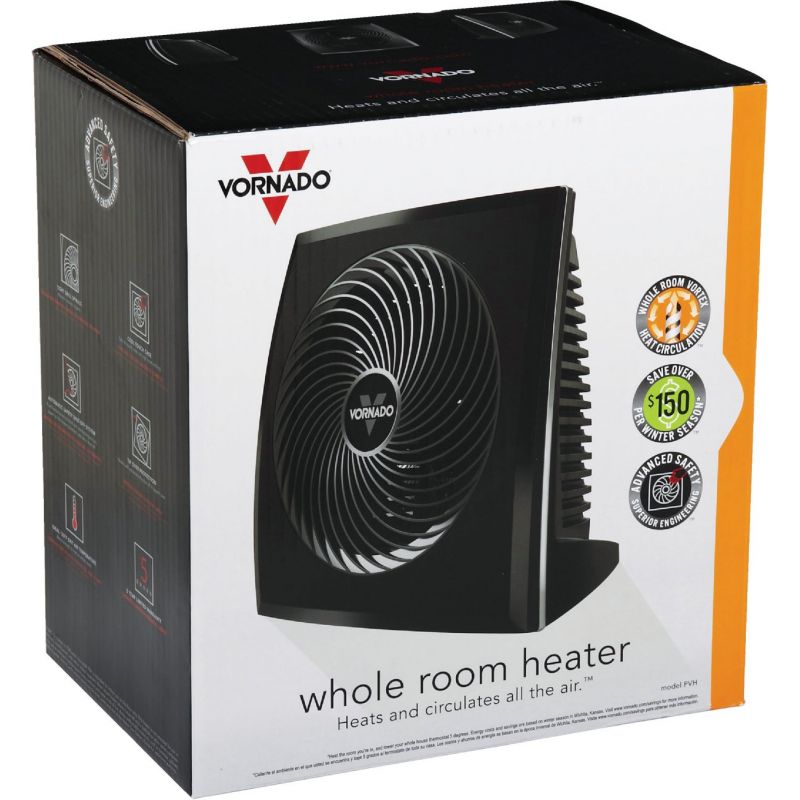Vornado PVH Electric Space Heater Black, 12.5