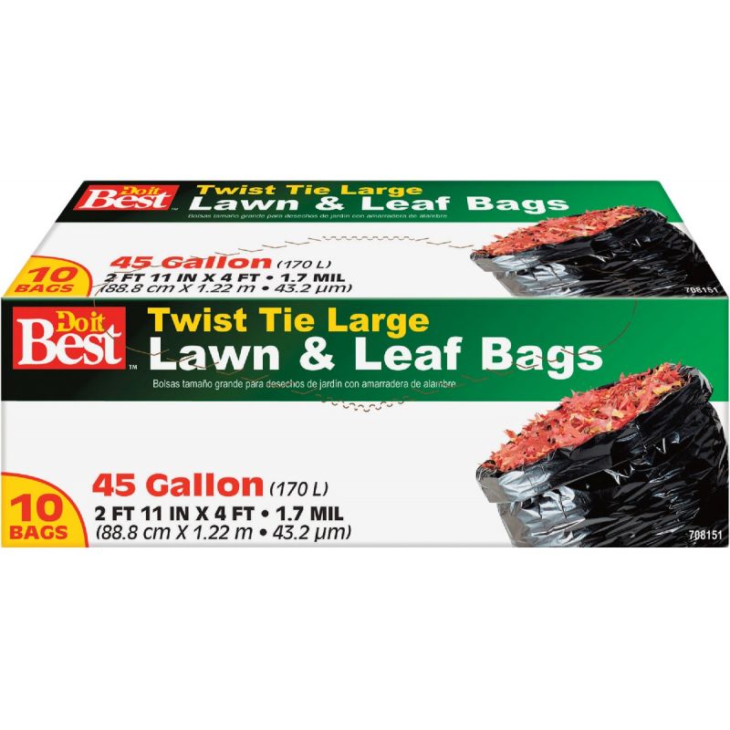 Do it Best Yard &amp; Leaf Bag 45 Gal., Black