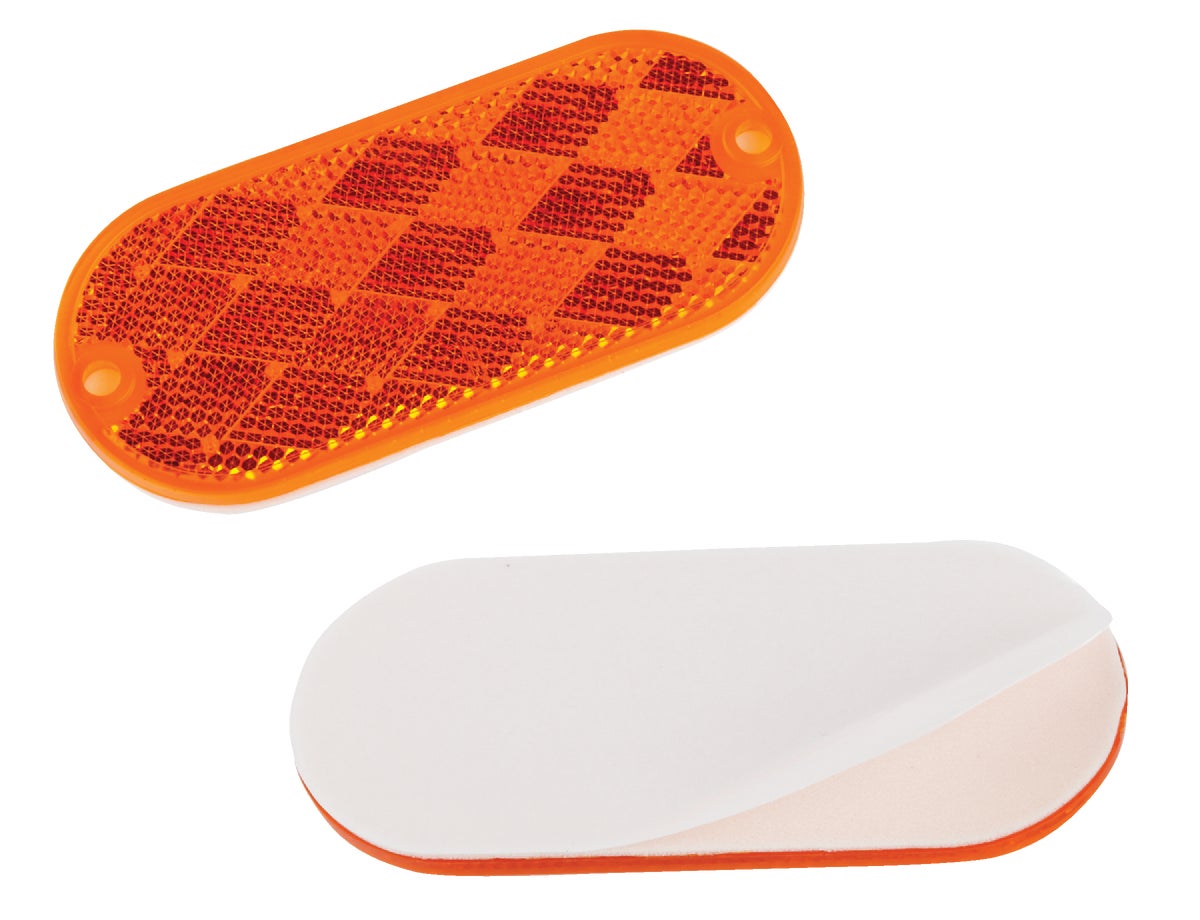 Red Oval Stick-On Reflectors, 2-Pack