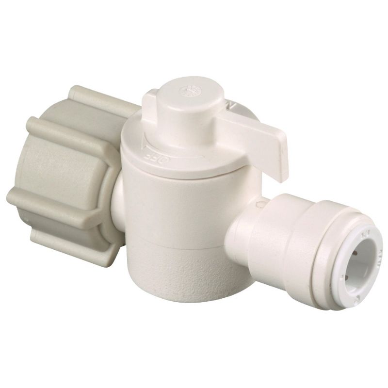 Watts Quick Connect Straight Stop Shutoff Push Valve 1/2 In. FPT X 1/4 In. CTS
