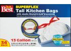 Do it Best Superflex Tall Kitchen Trash Bag 13 Gal., White
