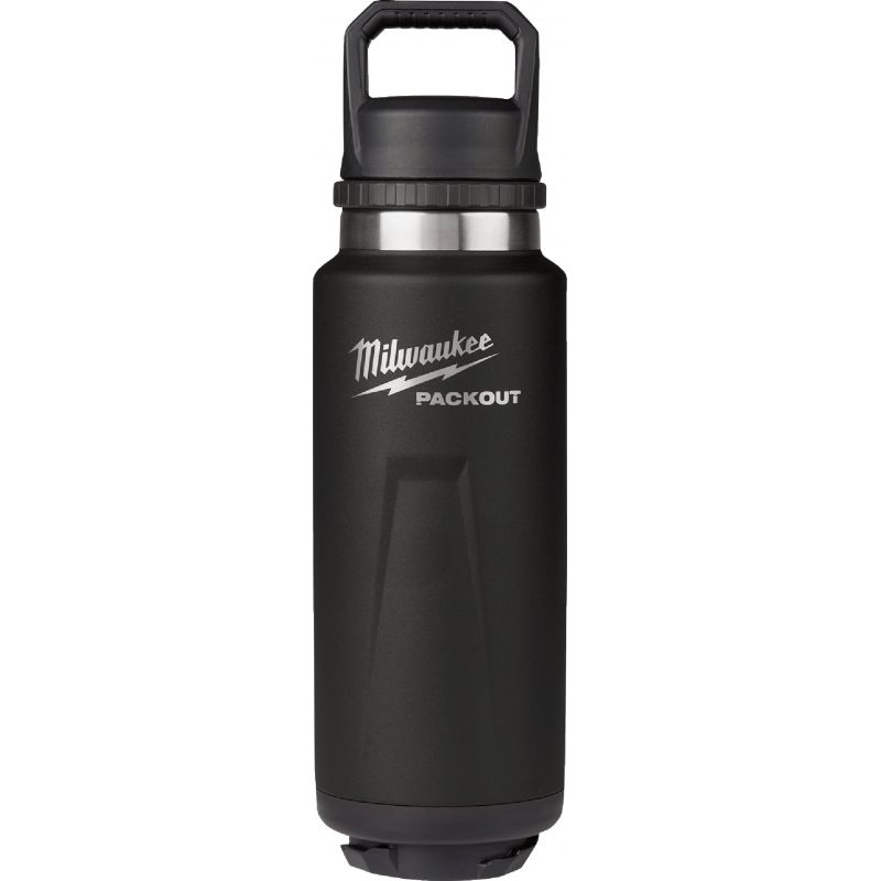 Milwaukee PackOut Insulated Bottle with Chug Lid 36 Oz., Black