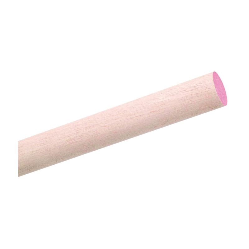 Waddell 6418UB Dowel Rod, 1-1/8 in Dia, 48 in L, Aspen Wood, Pink Pink