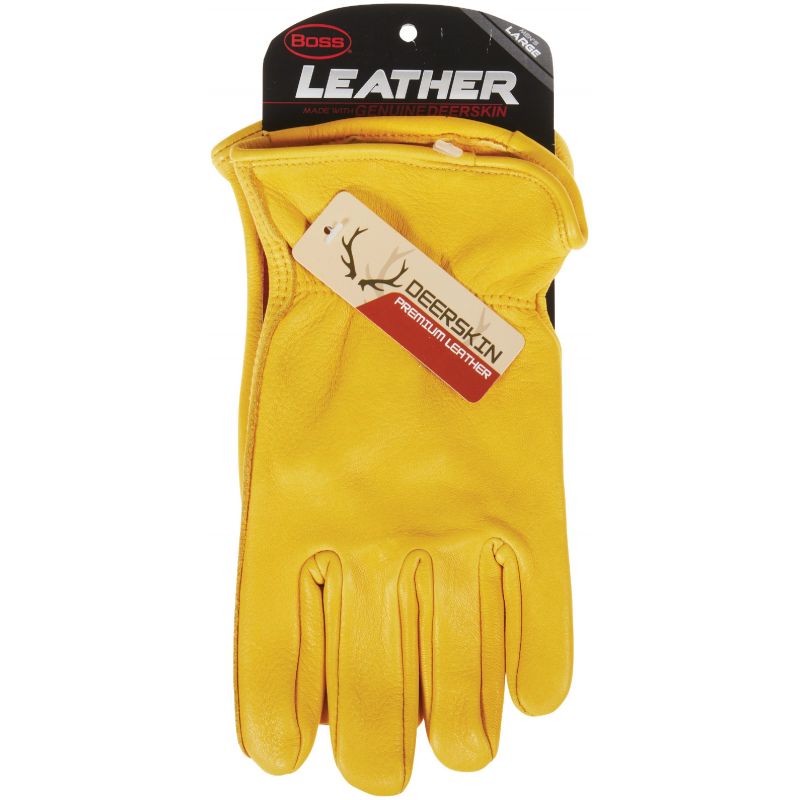 Boss Premium Deerskin Leather Driver Glove L, Tan