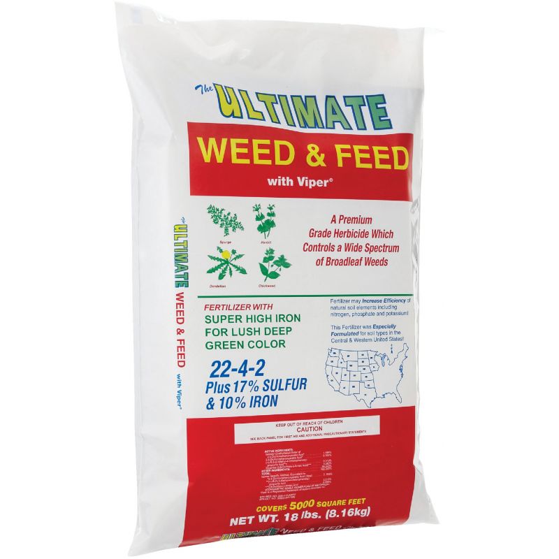 Ultimate Weed &amp; Feed Lawn Fertilizer With Weed Killer 18 Lb.