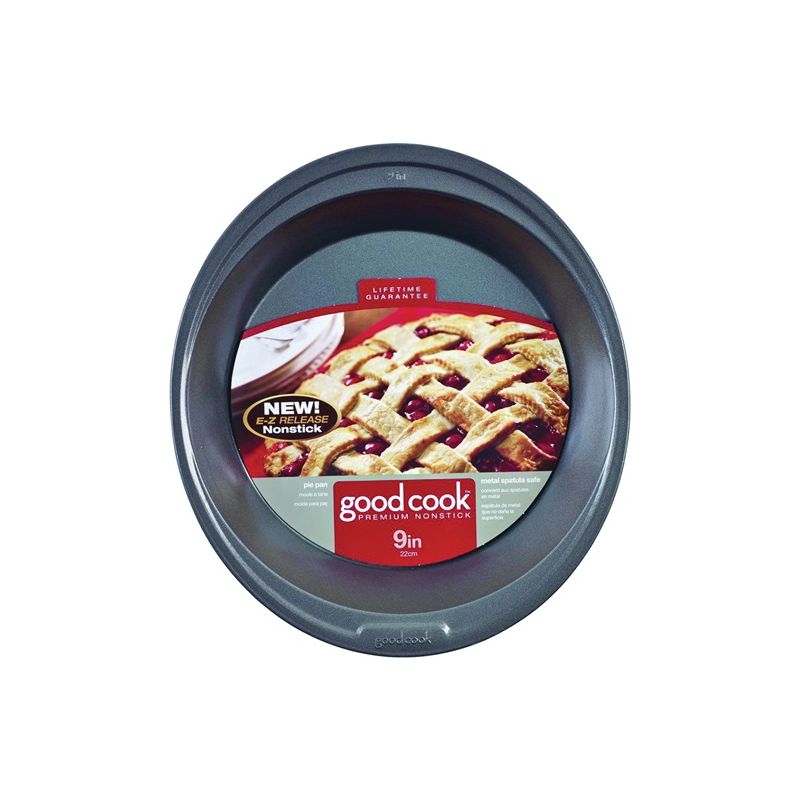 Goodcook 04035 Pie Pan, 9 in Dia, 13-1/2 in OAL, Steel, Non-Stick: Yes, Dishwasher Safe: No