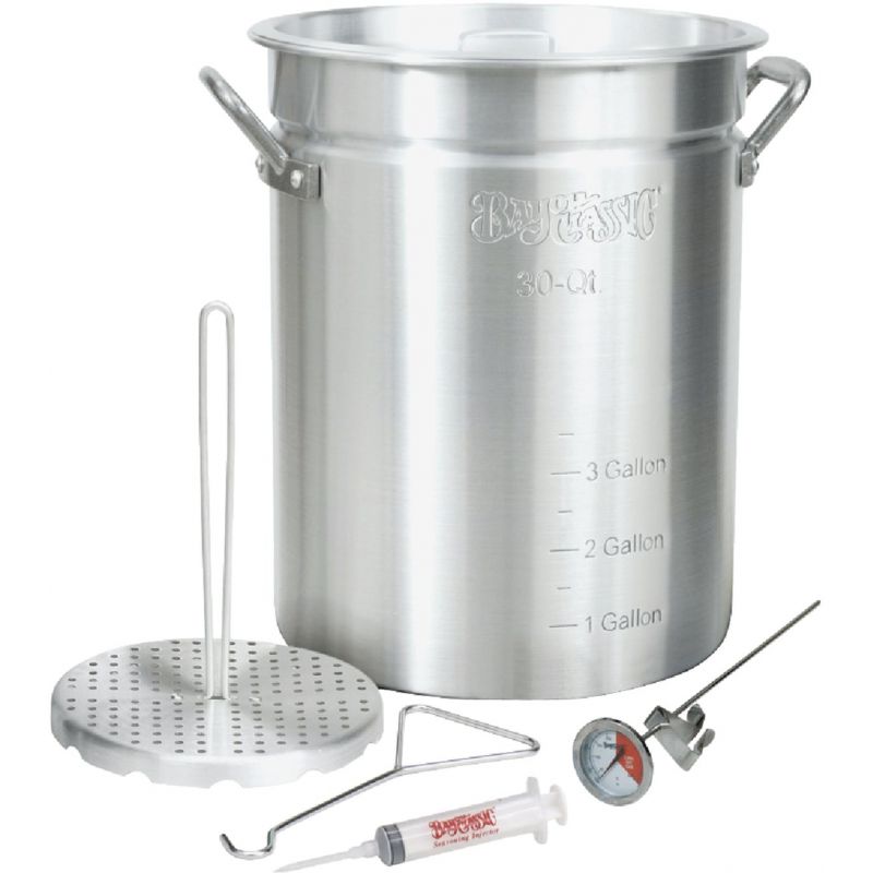 Bayou Classic Outdoor Turkey Fryer Pot With Vented Lid 30 Qt.