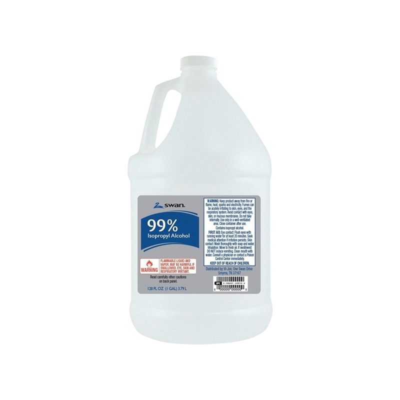 Swan 1000040547 Isopropyl Rubbing Alcohol, 1 gal, Liquid Clear (Pack of 4)
