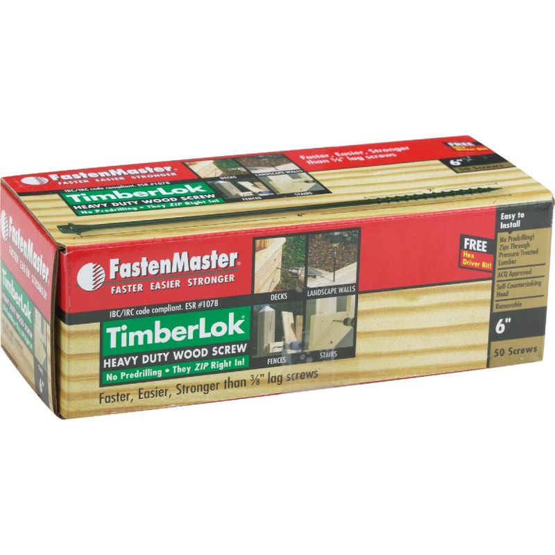 FastenMaster TimberLOK Structure Screw Black