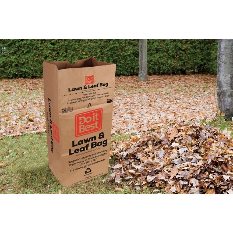 Do it Best Yard Waste Lawn &amp; Leaf Bag 30 Gal., Natural Kraft