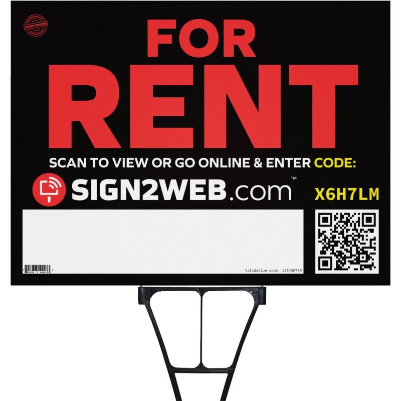 Sign2Web For Rent Sign Double Sided
