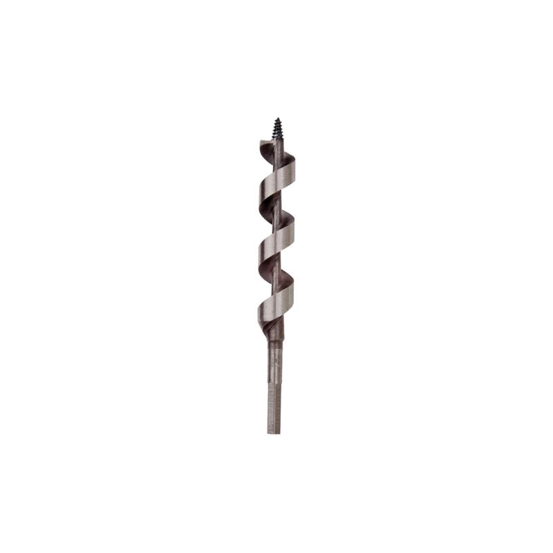 Irwin 49914 Power Drill Auger Bit, 7/8 in Dia, 7-1/2 in OAL, Solid Center Flute, 1-Flute, 5/16 in Dia Shank, Hex Shank