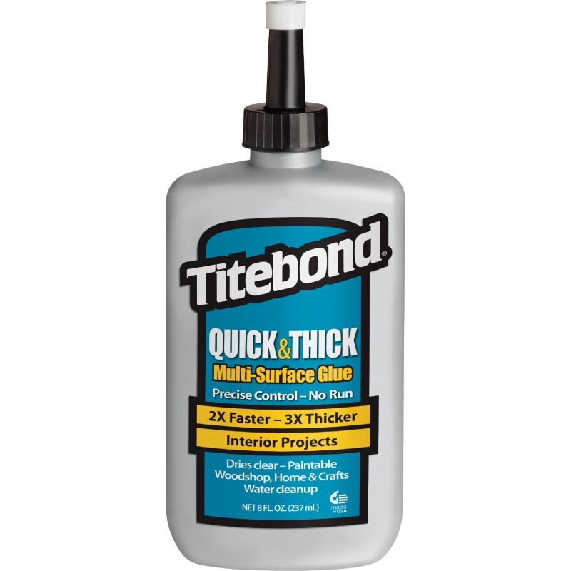 Titebond Quick &amp; Thick Multi-Surface Glue 8 Oz., Clear