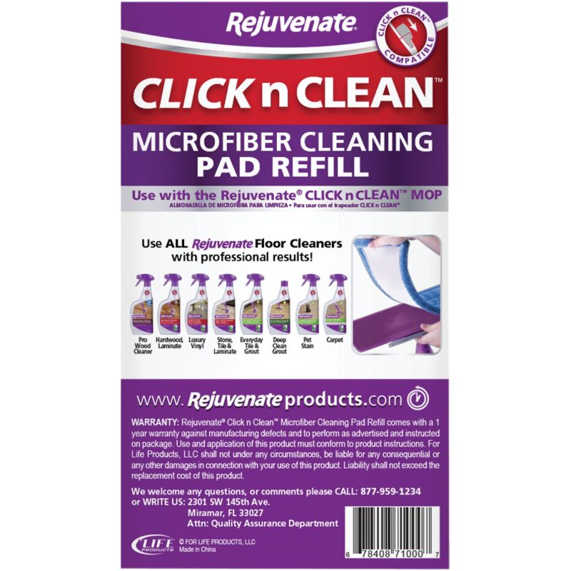 Rejuvenate Click n Clean Microfiber Cleaning Pad