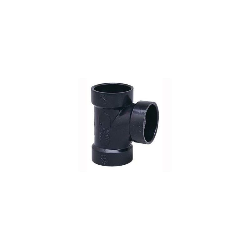 IPEX 027064 Sanitary Pipe Tee, 4 x 2 in, Hub, ABS, SCH 40 Schedule