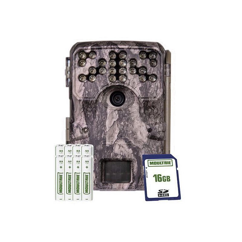 Moultrie MCG-14002 Trail Camera Bundle, 30 MP Resolution, Custom Segment Display, Illumi-Night Sensor, SD Card Storage