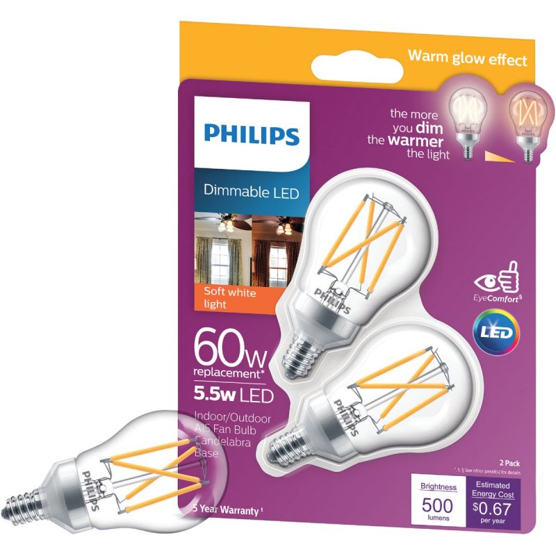 Philips Warm Glow A15 LED Light Bulb
