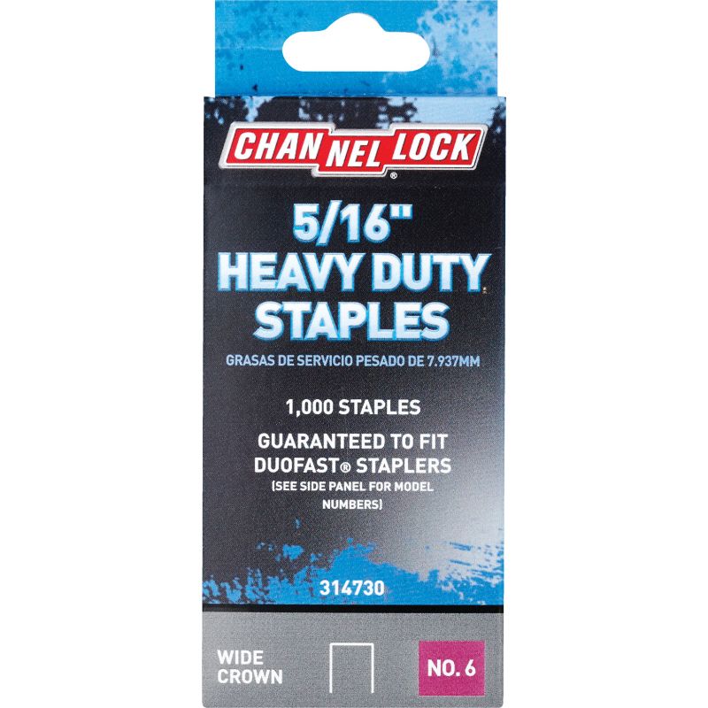 Channellock No. 6 Heavy-Duty Wide Crown Staple (Pack of 5)