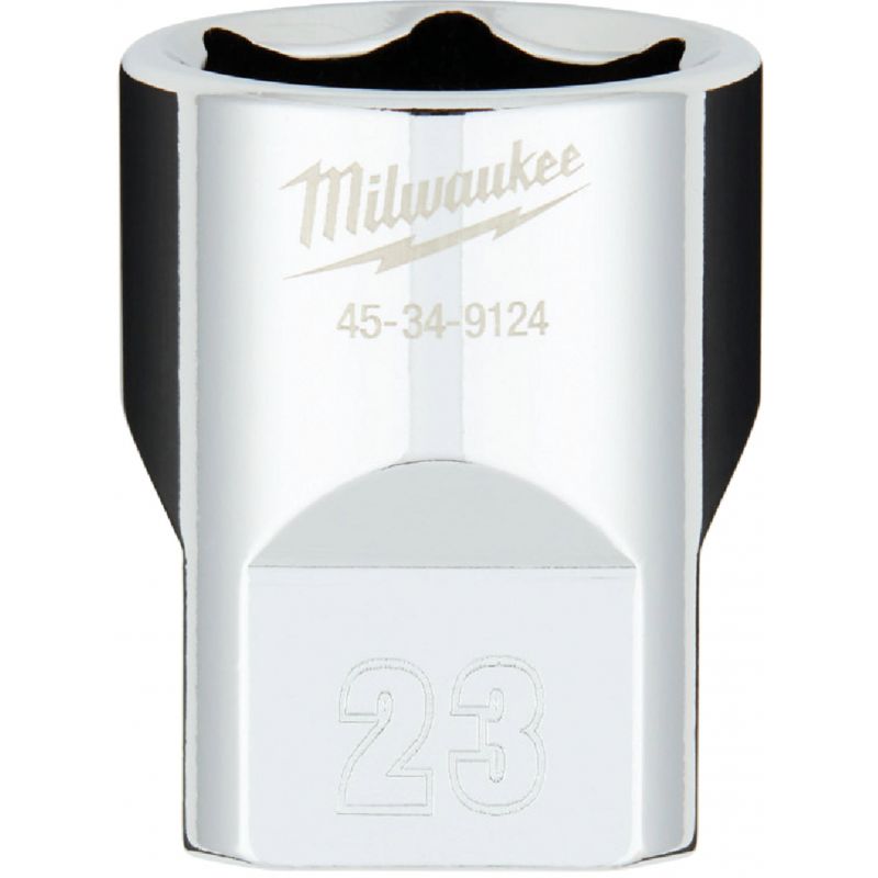 Milwaukee 1/2 In. Drive Socket w/FOUR FLAT Sides 23 Mm