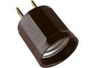 Leviton Outlet to Light Socket Adapter Brown