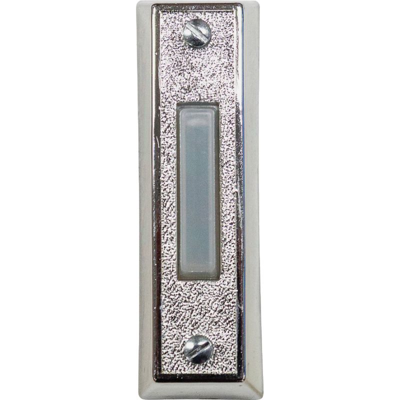 Heath Zenith Lighted Doorbell Push-Button Silver