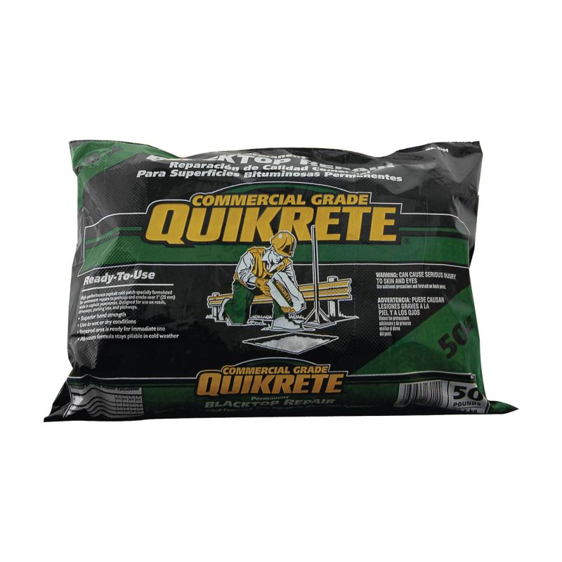 Quikrete 1701 Series 17015-59 Permanent Blacktop Repair, Solid, Black/Brown, Sour, Tar Like odor, 50 lb Bag Black/Brown