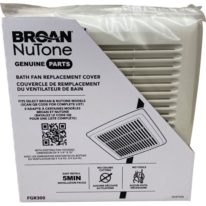 Broan Roomside Exhaust Fan Grille White