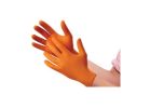 Venom Steel Maximum Grip Series VEN6085 Industrial Gloves, One-Size, Nitrile, Powder-Free, Hi-Vis Orange, 9-1/2 in L One-Size, Hi-Vis Orange