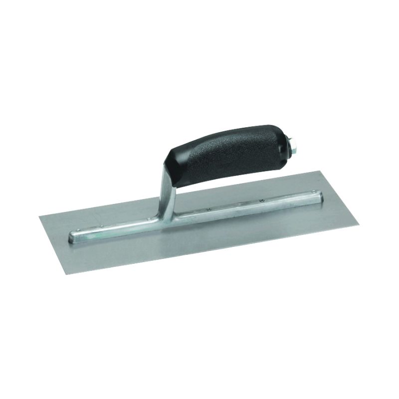 Marshalltown FT114P Finishing Trowel, 11 in L Blade, 4-1/2 in W Blade, Steel Blade, Curved Handle, Plastic Handle 11 In