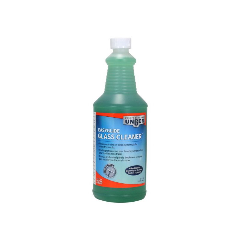 Unger Professional EasyGlide 0400 Glass Cleaner, 32 oz, Liquid, Pleasant, Clear Green Clear Green