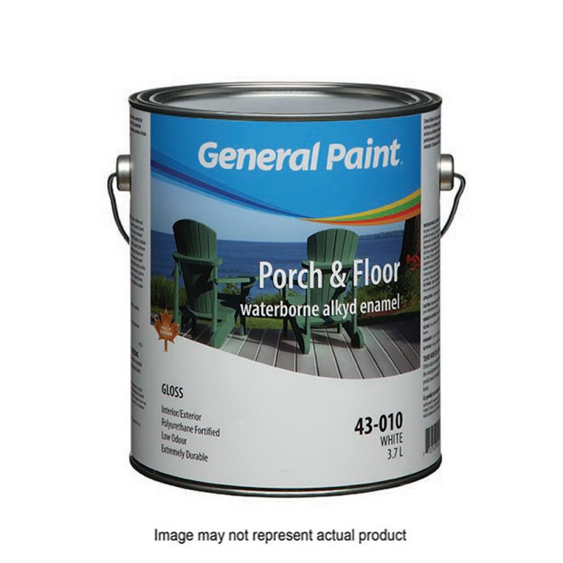 General Paint Porch &amp; Floor 43-090-16 Porch and Floor Enamel Paint, Gloss, Twilight Gray, 1 gal Twilight Gray