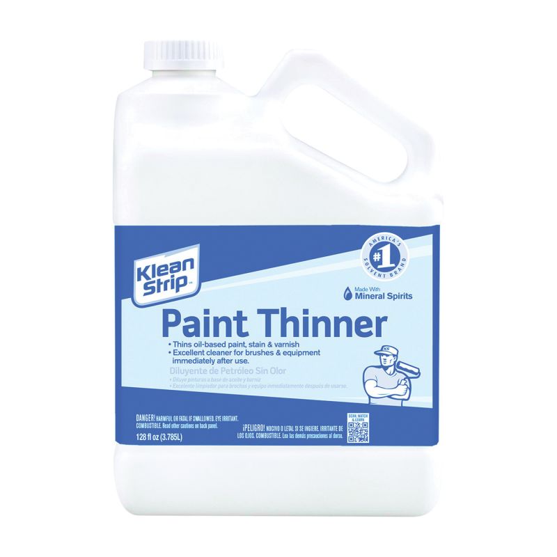 Klean Strip GKPT94400CB Paint Thinner, Liquid, Aromatic Hydrocarbon, Water White, 1 gal, Can Water White