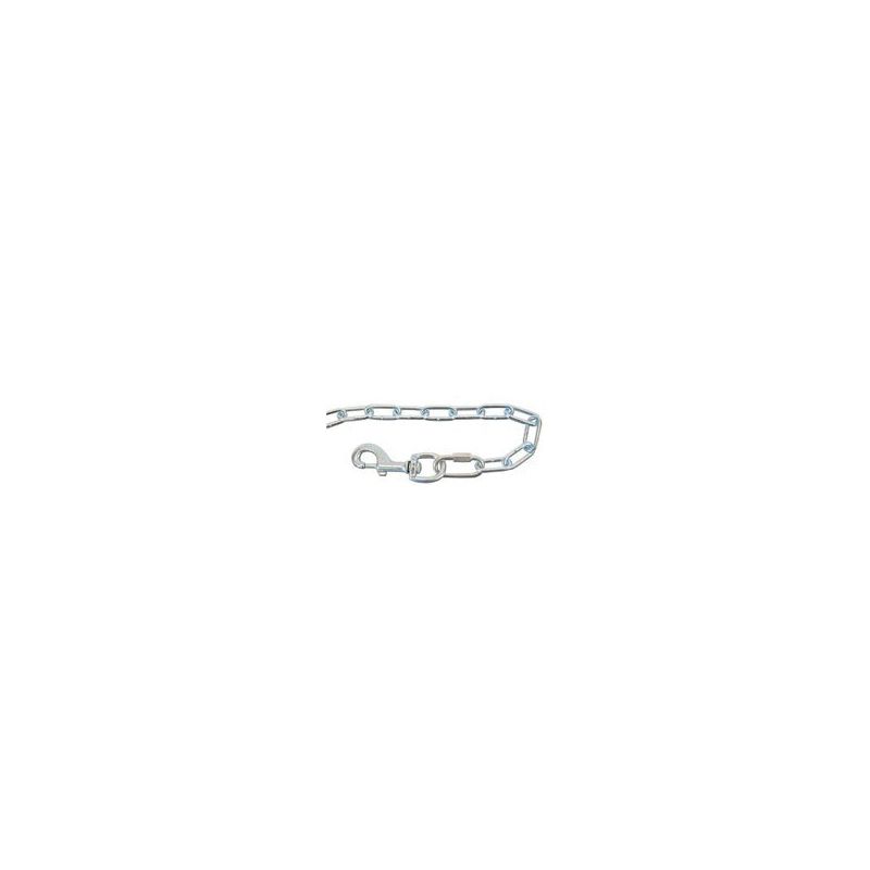 Koch A20321 Pet Tie-Out Chain, Double Loop, Swivel Snap End, 15 ft L Belt/Cable, For: Large Dogs Up to 85 lb