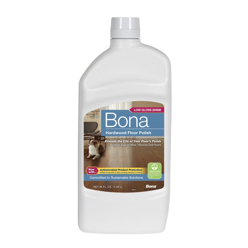 Bona WP500359001 Floor Polish, 36 oz, Liquid, Slight Sweet, White White