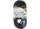PowerZone OREC732825 Extension Cord, 12/3 AWG Cable, 25 ft L, 15 A, Black