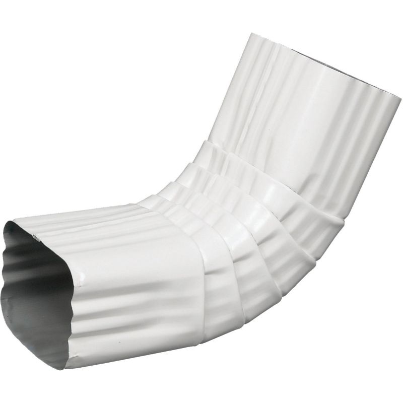 Spectra Metals Aluminum Front A-Style Downspout Elbow White