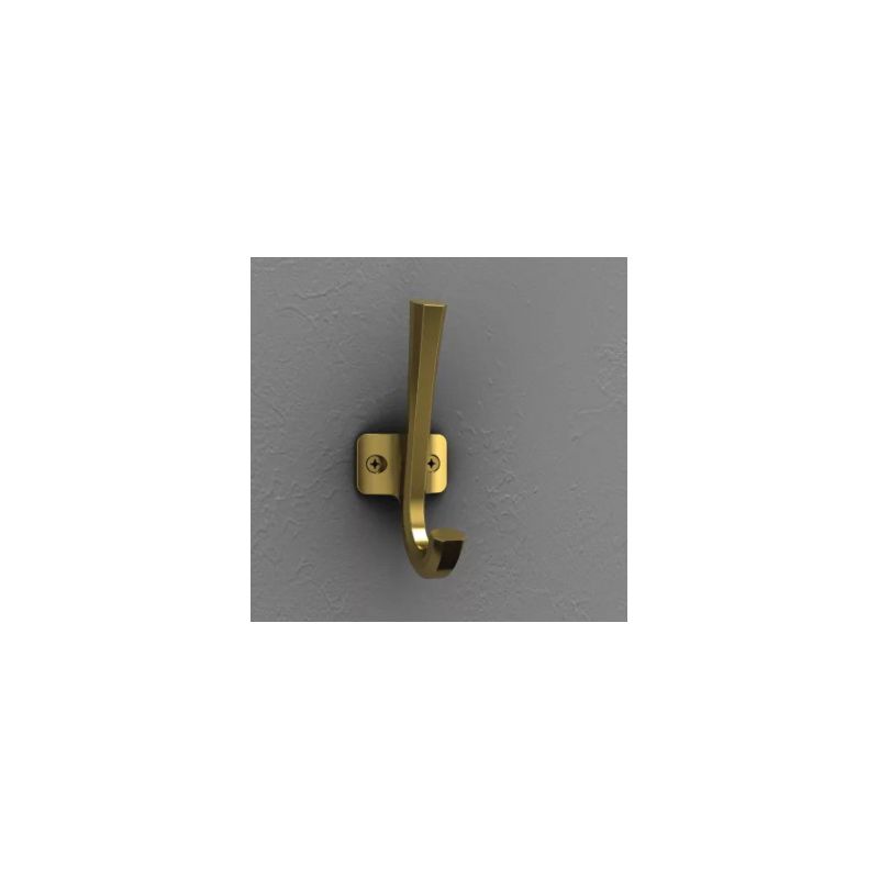National Hardware Powell N337-914 Angled Hook, 60 lb, Aluminum, Brushed Gold