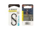 Nite Ize S-Biner Series SB2-03-01 Dual Carabiner, #2 Dia Ring, Stainless Steel, Black Black