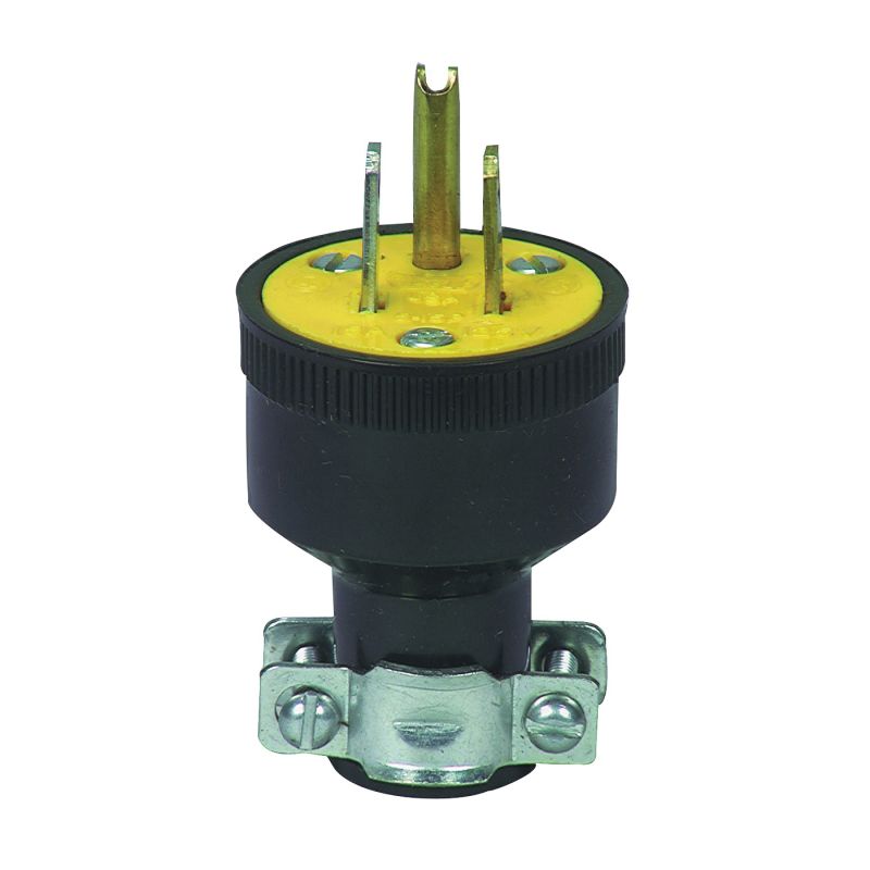 Eaton Wiring Devices 1709-BOX Electrical Plug, 2 -Pole, 15 A, 125 V, NEMA: NEMA 5-15, Black Black