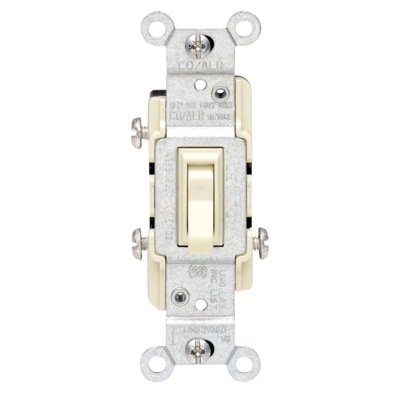 Leviton Grounded Quiet 3-Way Switch Ivory, 15A