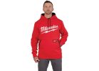Milwaukee Midweight Hoodie Sweatshirt 2XL, Red, Hooded Pullover